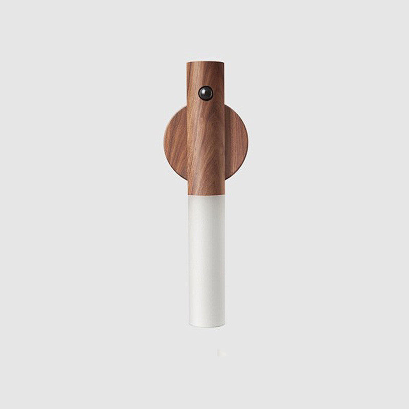Rechargeable LED motion sensor light with fancy wood combo