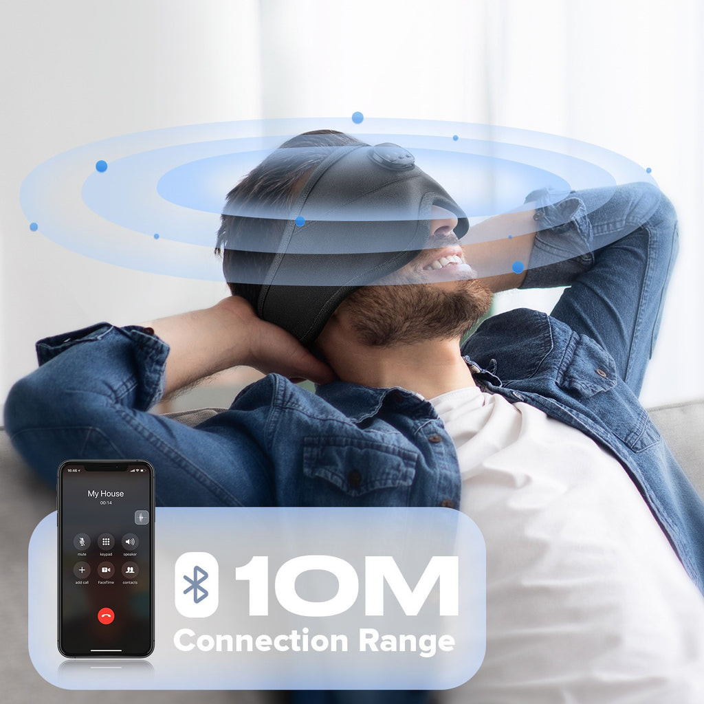 Bluetooth sleep mask with music and eye comfort with complete darkness
