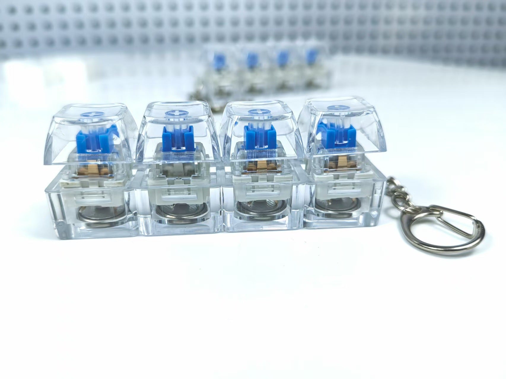 Key cap stress relief toy with LEDS