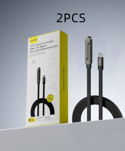 Turbo charging cable with stand and does not get in the way