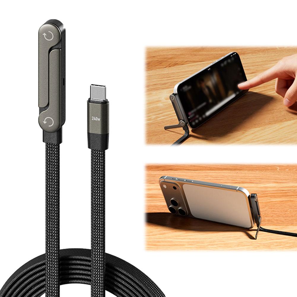 Turbo charging cable with stand and does not get in the way