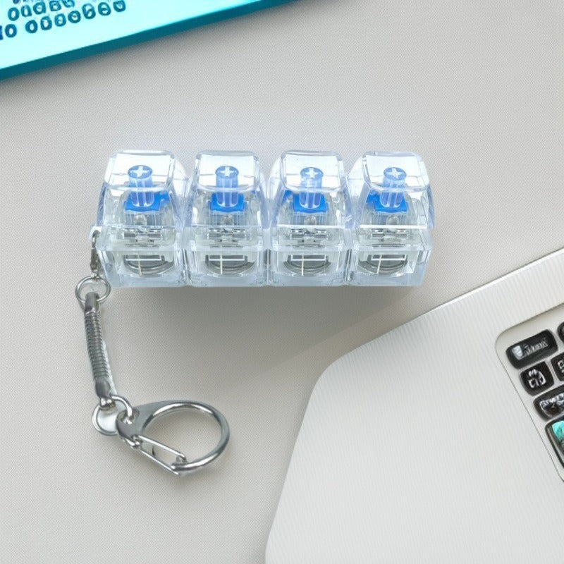 Key cap stress relief toy with LEDS