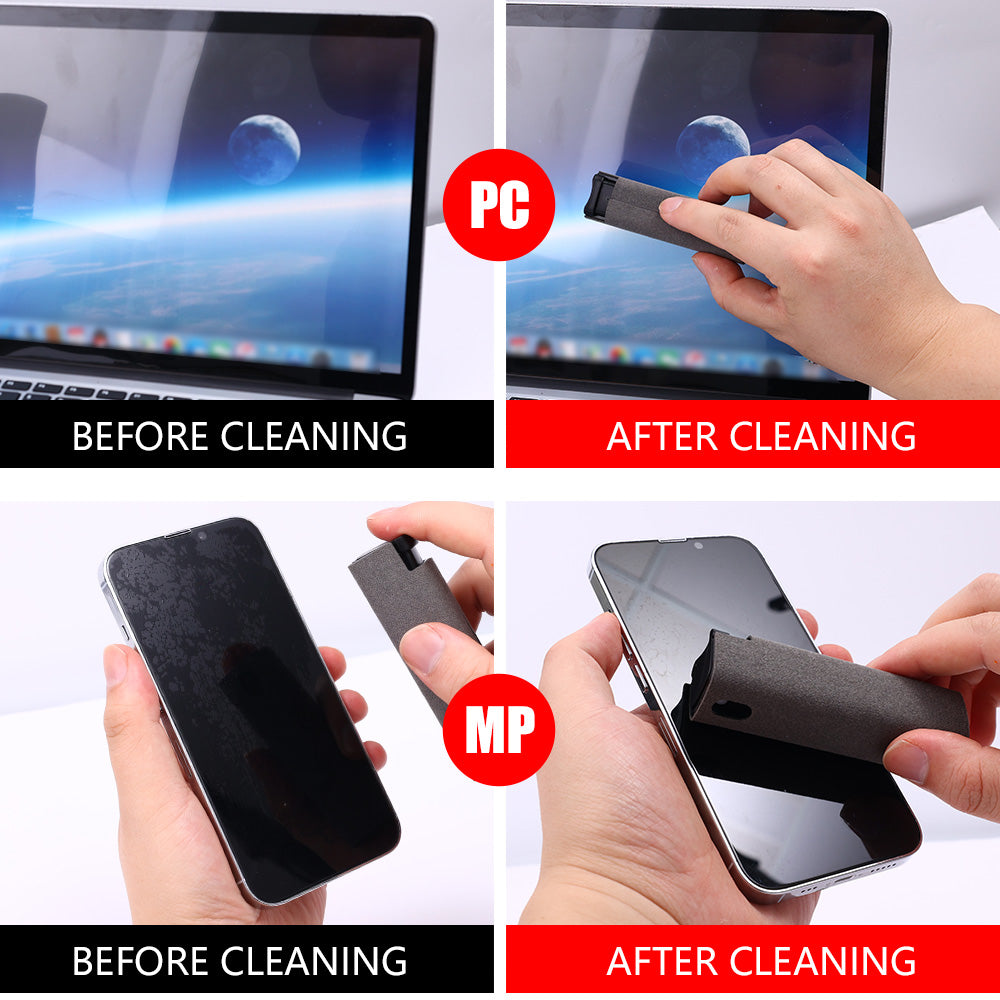 2-in-1 Phone Screen Cleaner Kit (Portable & Refillable)