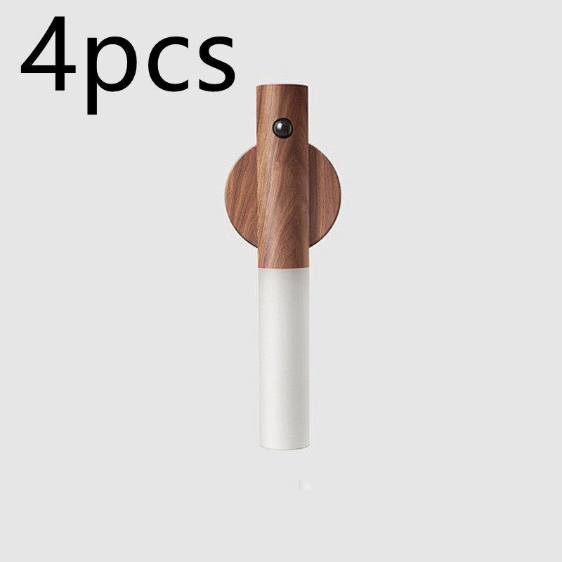 Rechargeable LED motion sensor light with fancy wood combo