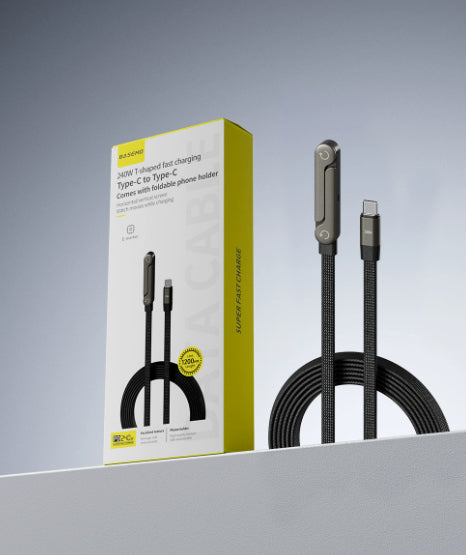 Turbo charging cable with stand and does not get in the way