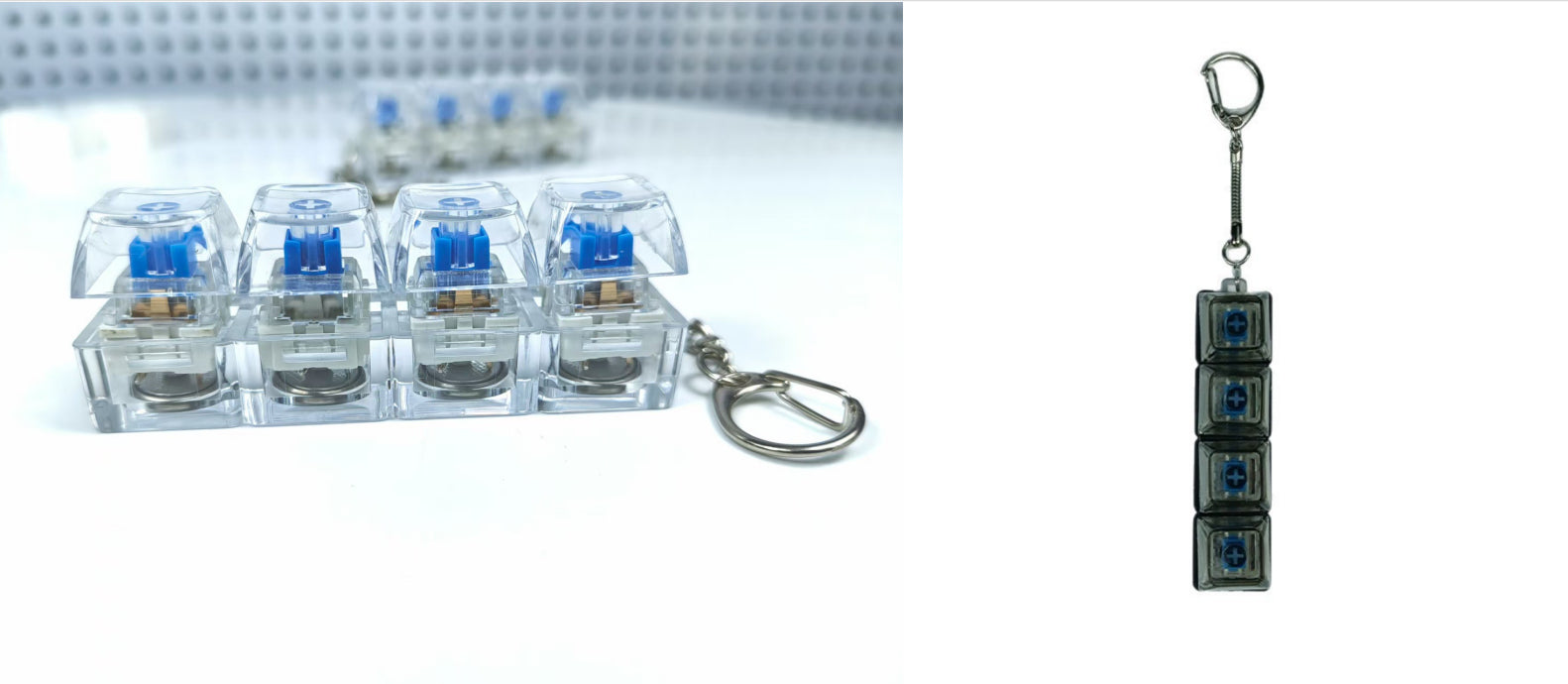 Key cap stress relief toy with LEDS