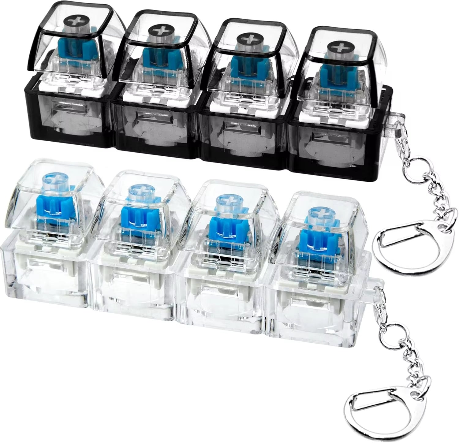 Key cap stress relief toy with LEDS