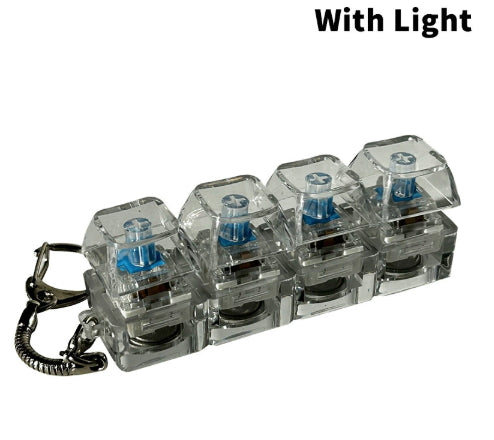 Key cap stress relief toy with LEDS