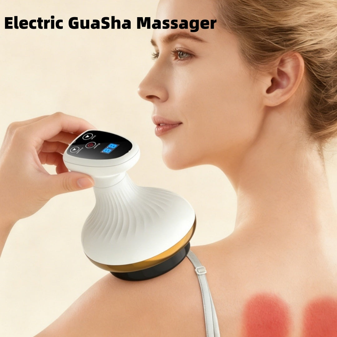 Electric rechargeable cupper with massaging and heat combo for therapy at home