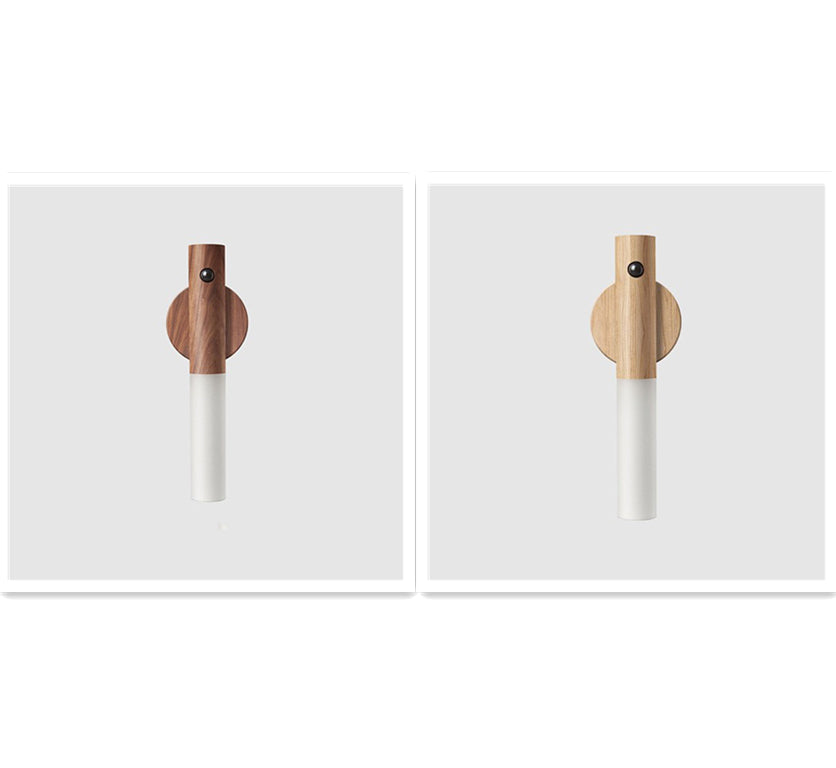 Rechargeable LED motion sensor light with fancy wood combo