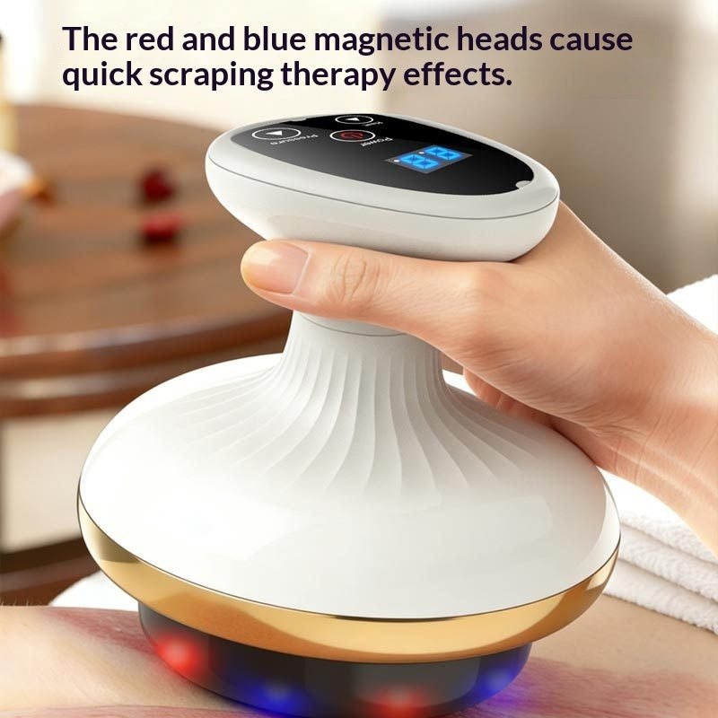 Electric rechargeable cupper with massaging and heat combo for therapy at home