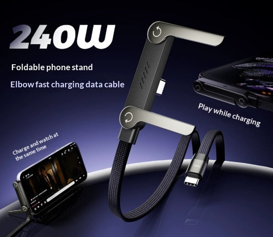 Turbo charging cable with stand and does not get in the way