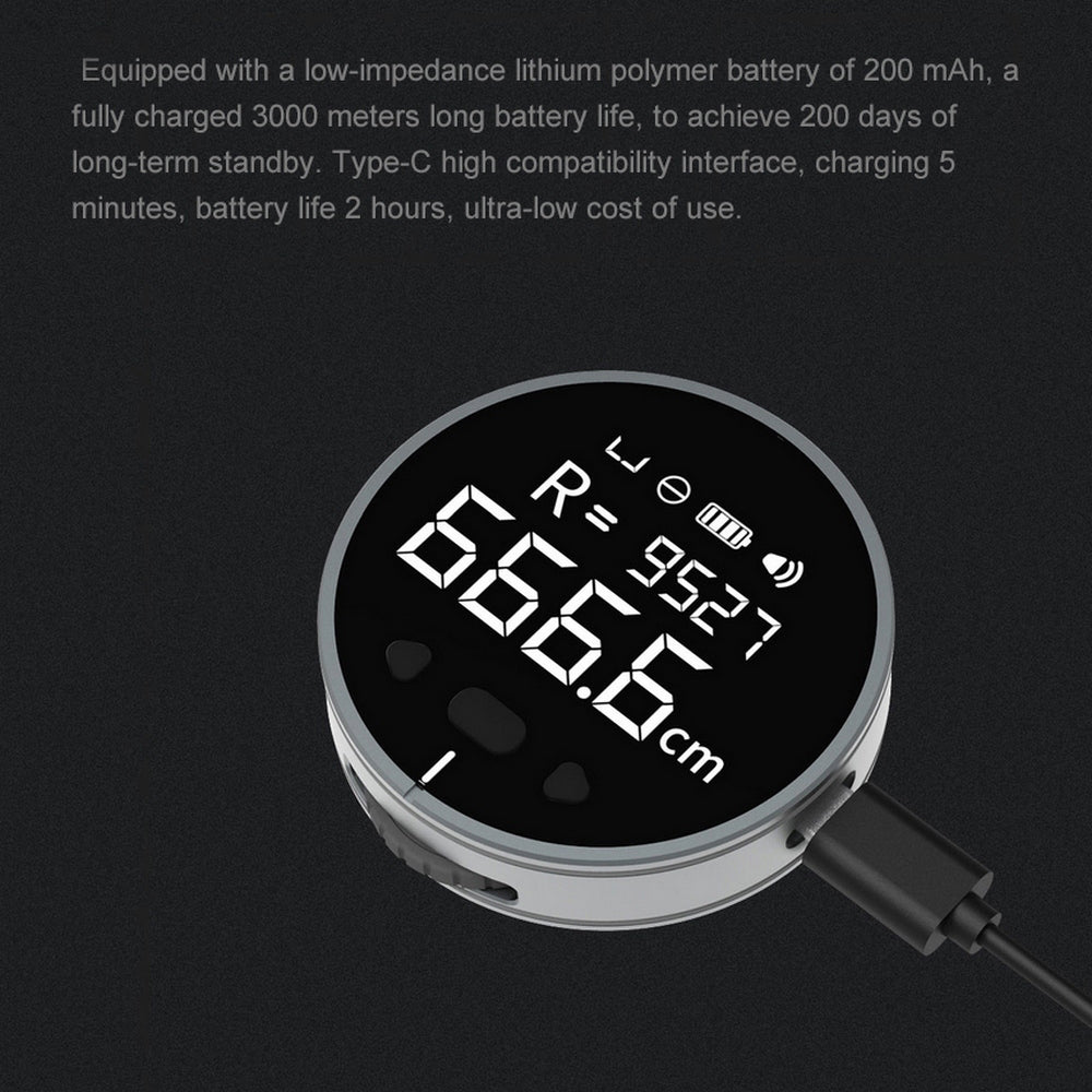 Electric rechargeable measuring tape, heavy duty